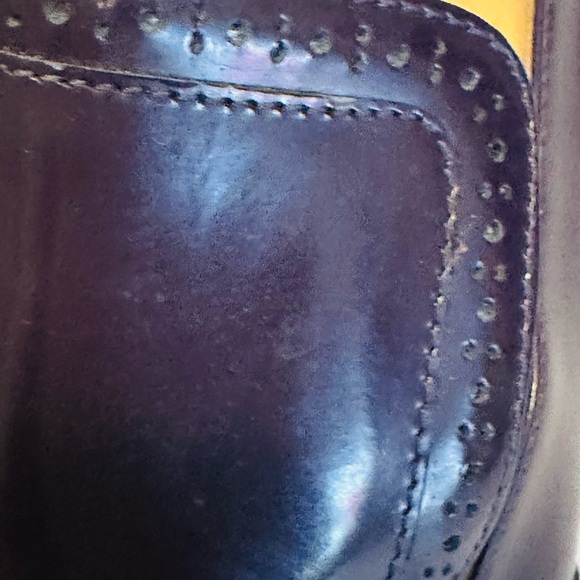 Chanel Mocassins Glazed Calf Skin Loafers /Dark Purple Size 37.5 - Picture 6 of 9